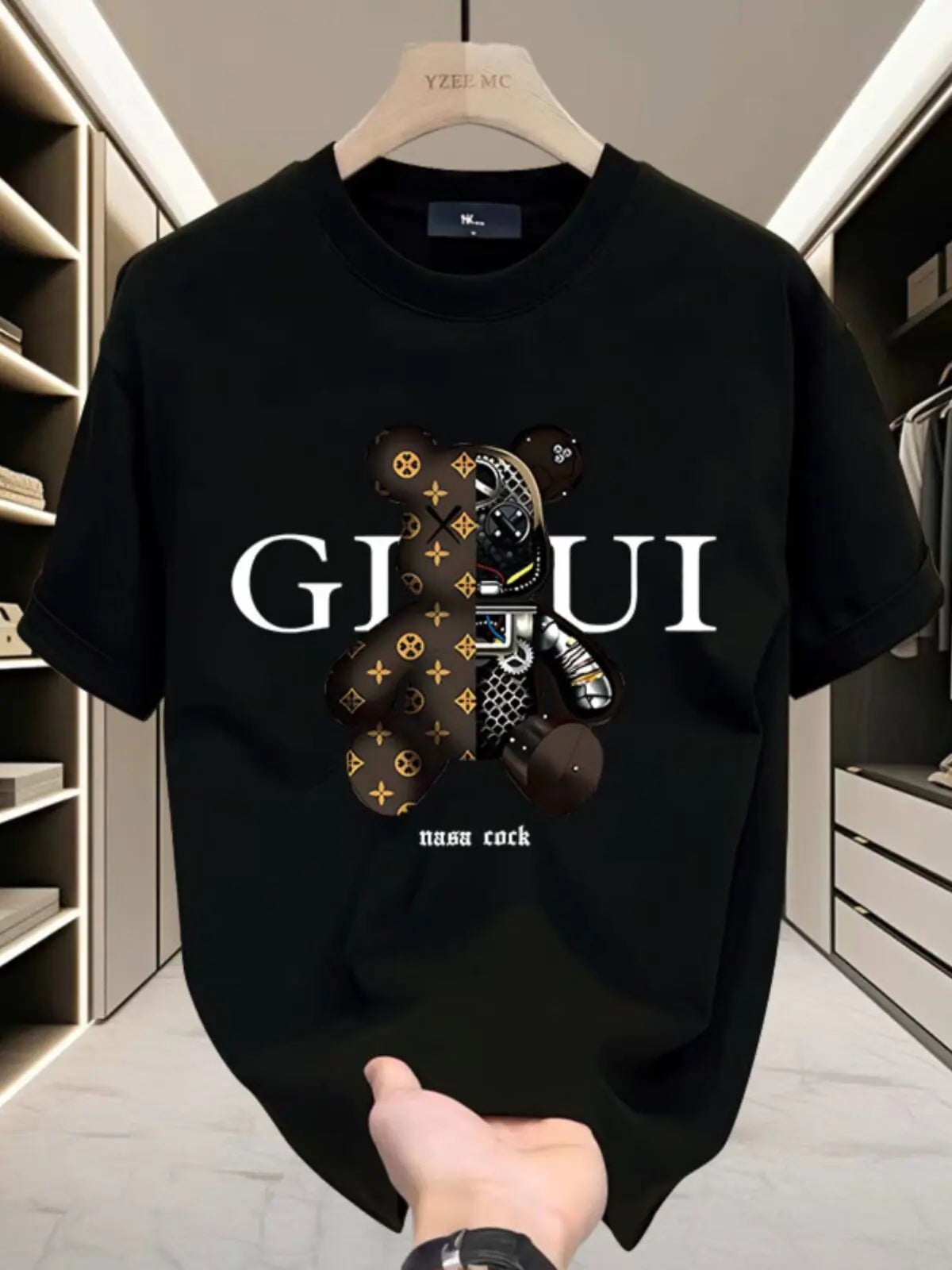 2026 New Men's Summer Versatile Trendy Loose Fit 100% Pure Cotton Printed Casual Comfortable Versatile T-Shirt