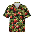 3d Print Strawberry Watermelon Hawaiian Shirts Men's Tropical Fruits Graphic Summer Beach Aloha Shirt Button Short Sleeve Blouse
