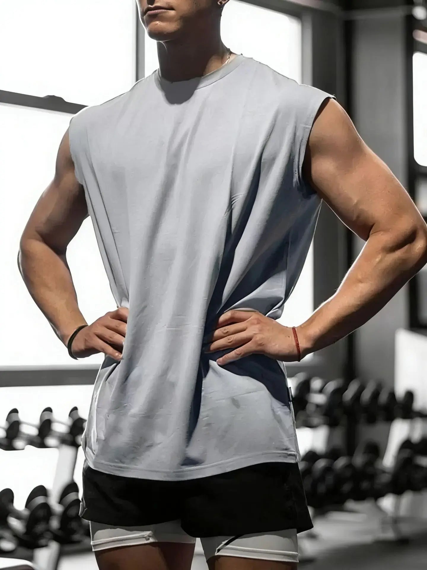 Sleeveless T-shirt Men Quick-drying Fitness Bodybuilding Shirt Male Fashion Basketball Vest Mesh Breathable Summer Gym Tank Men