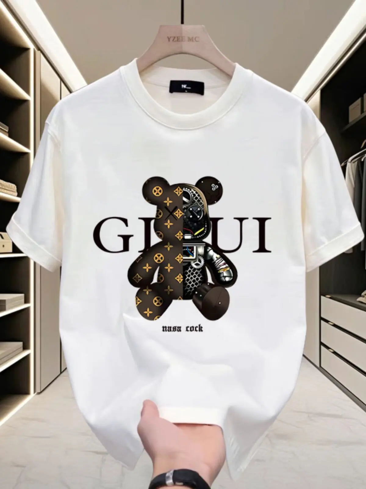 2026 New Men's Summer Versatile Trendy Loose Fit 100% Pure Cotton Printed Casual Comfortable Versatile T-Shirt